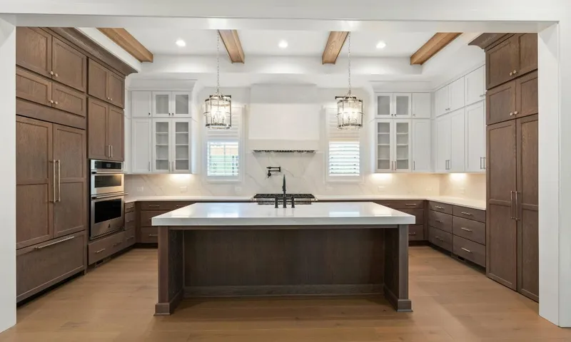 Freshly painted kitchen cabinets in a Hampton Roads home