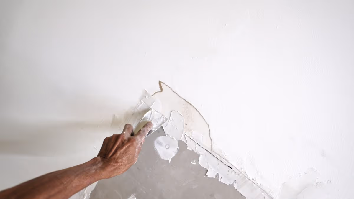 Drywall repair and sanding before interior painting in Hampton Roads