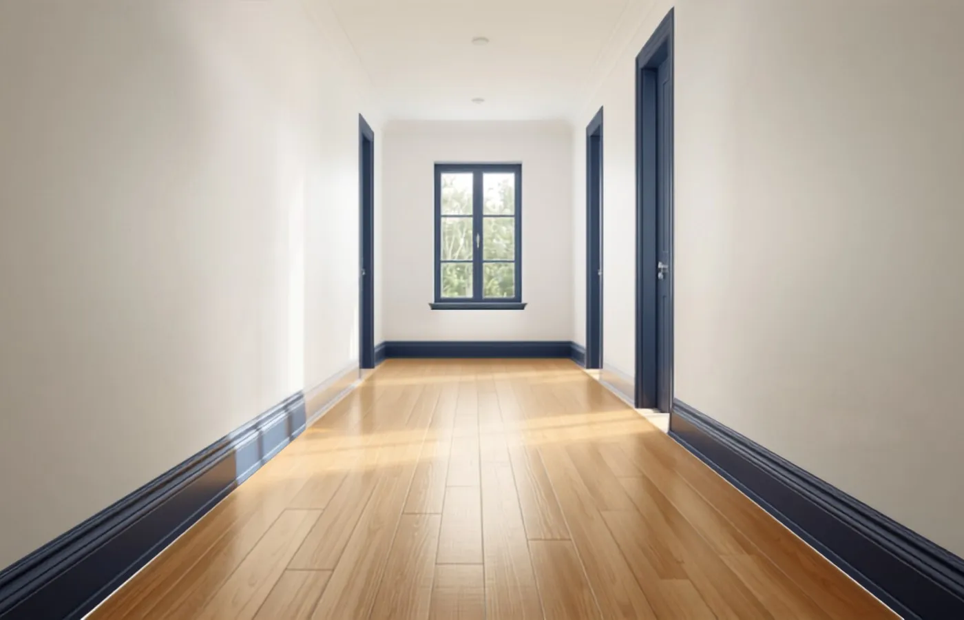 Clean interior walls and trim with a fresh paint finish