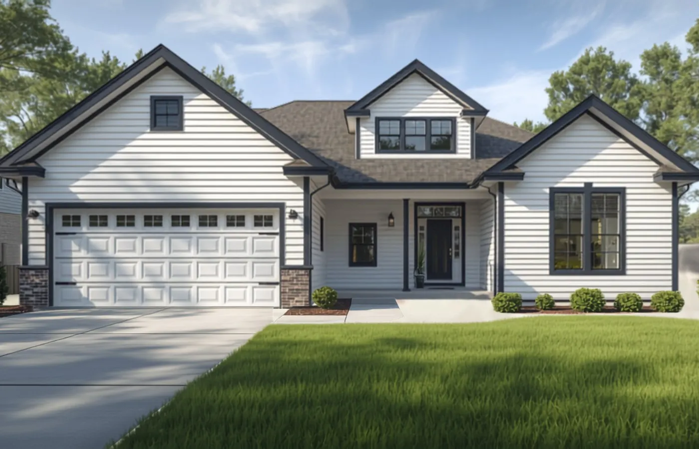 Exterior paint and trim update on a local home