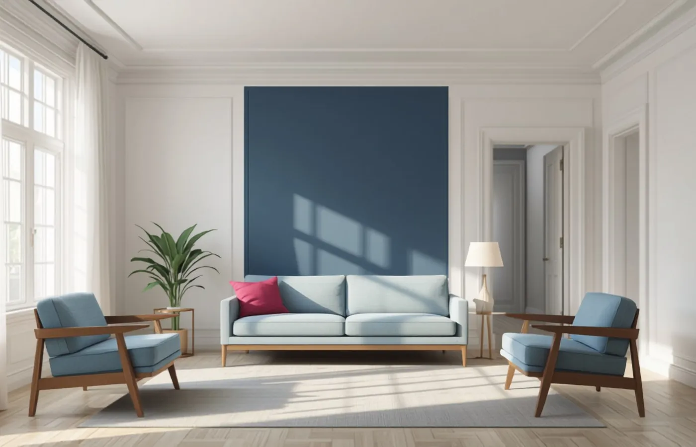 Fresh interior paint finish in a Hampton Roads home
